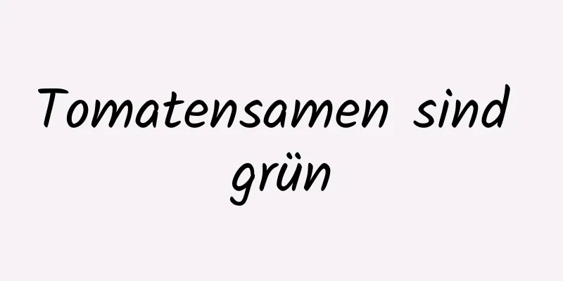 Tomatensamen sind grün