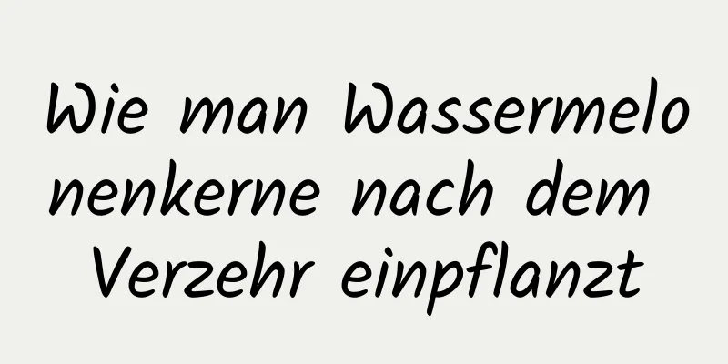 Wie man Wassermelonenkerne nach dem Verzehr einpflanzt