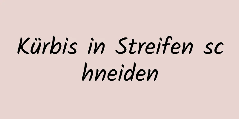 Kürbis in Streifen schneiden