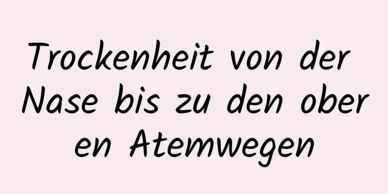 Trockenheit von der Nase bis zu den oberen Atemwegen