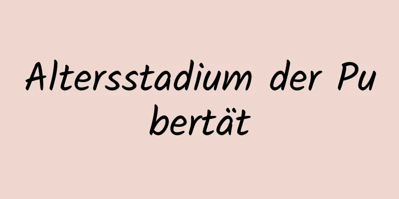 Altersstadium der Pubertät