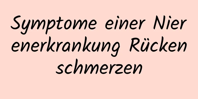 Symptome einer Nierenerkrankung Rückenschmerzen