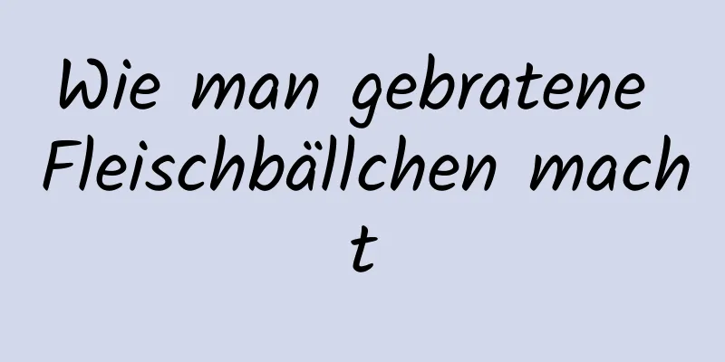Wie man gebratene Fleischbällchen macht