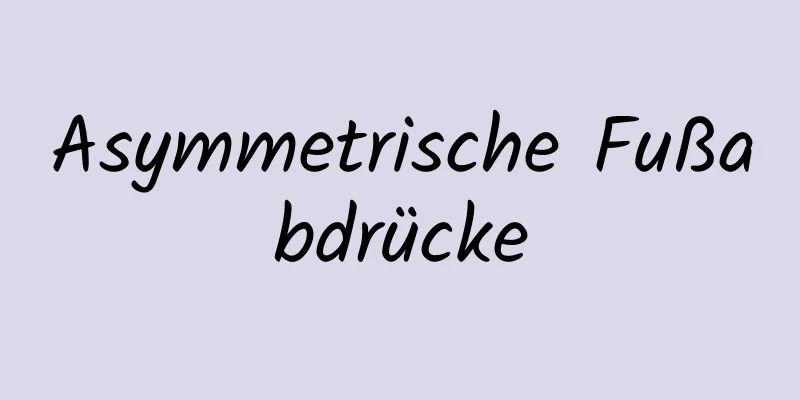 Asymmetrische Fußabdrücke