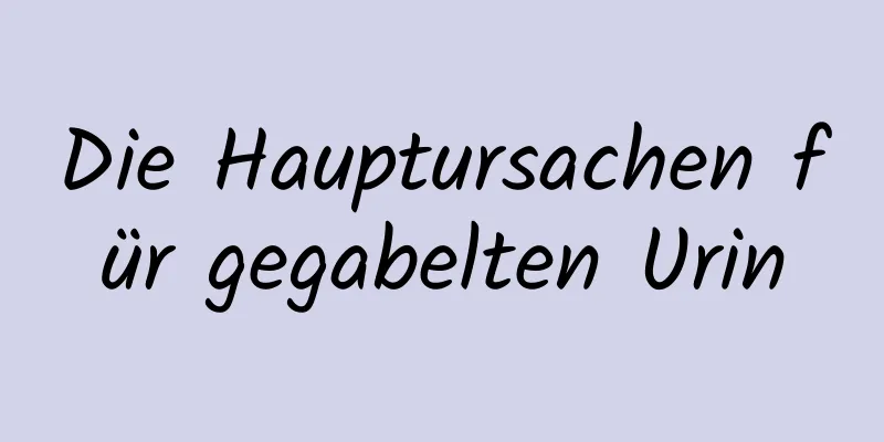Die Hauptursachen für gegabelten Urin