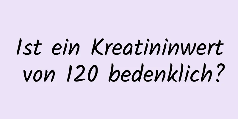 Ist ein Kreatininwert von 120 bedenklich?