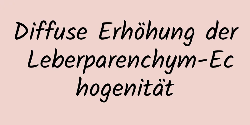 Diffuse Erhöhung der Leberparenchym-Echogenität