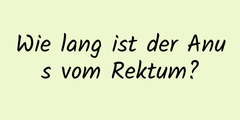Wie lang ist der Anus vom Rektum?
