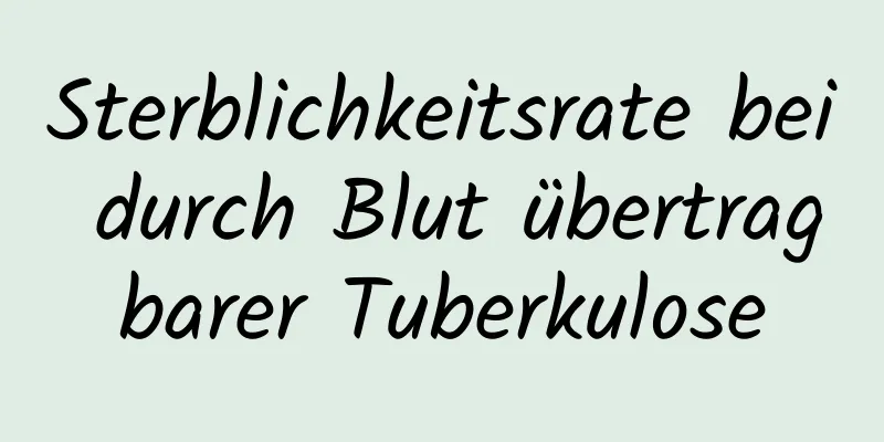 Sterblichkeitsrate bei durch Blut übertragbarer Tuberkulose