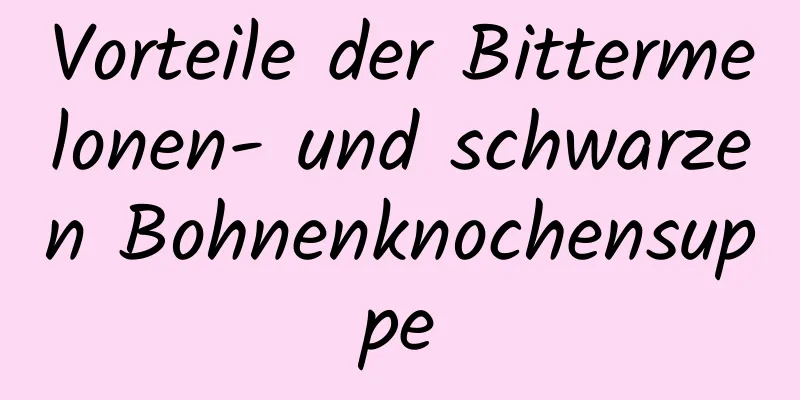 Vorteile der Bittermelonen- und schwarzen Bohnenknochensuppe