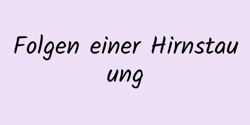 Folgen einer Hirnstauung