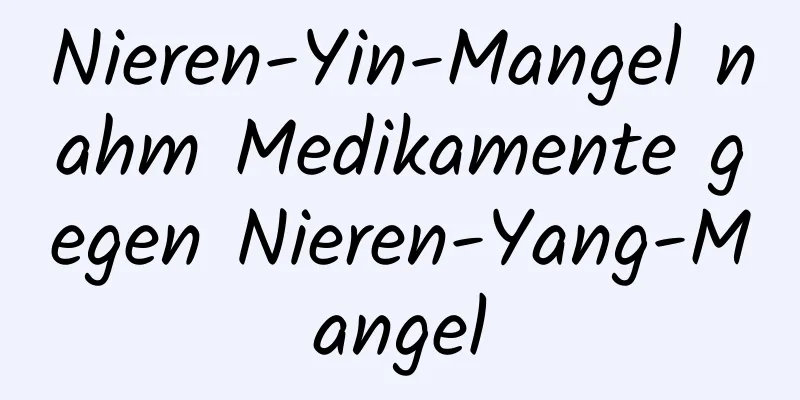 Nieren-Yin-Mangel nahm Medikamente gegen Nieren-Yang-Mangel