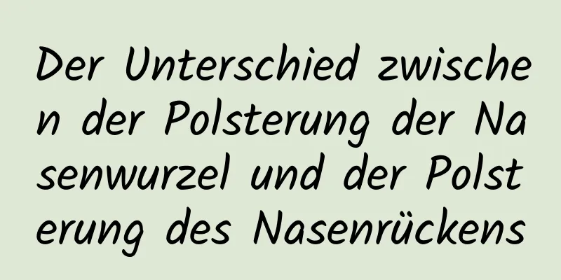 Der Unterschied zwischen der Polsterung der Nasenwurzel und der Polsterung des Nasenrückens
