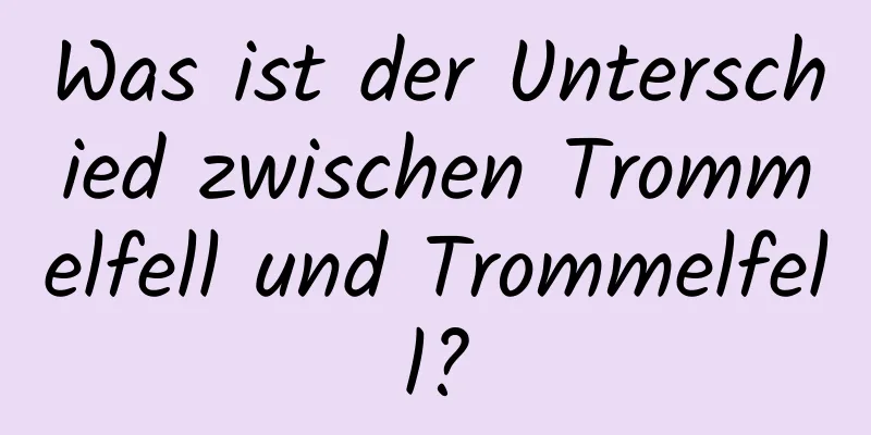 Was ist der Unterschied zwischen Trommelfell und Trommelfell?