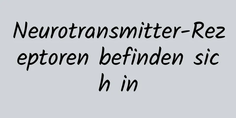 Neurotransmitter-Rezeptoren befinden sich in