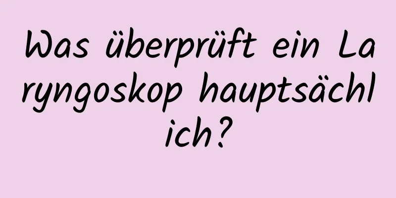 Was überprüft ein Laryngoskop hauptsächlich?