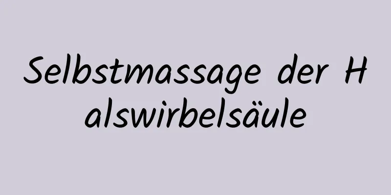 Selbstmassage der Halswirbelsäule