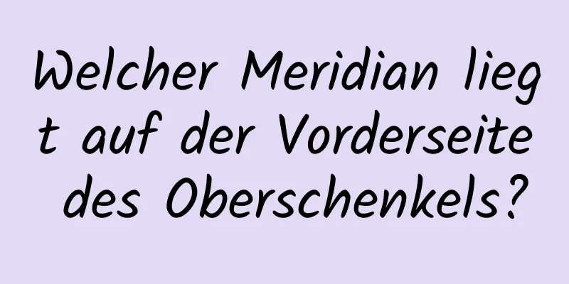 Welcher Meridian liegt auf der Vorderseite des Oberschenkels?
