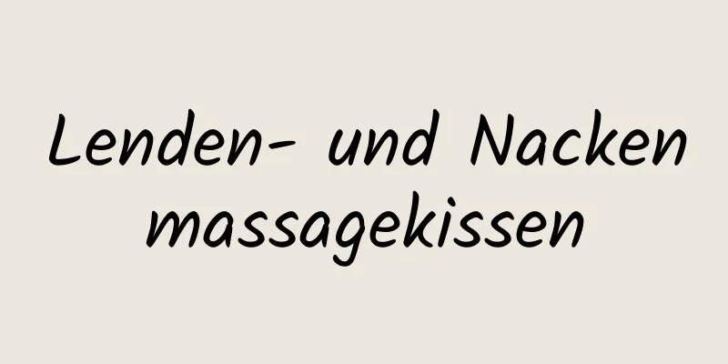 Lenden- und Nackenmassagekissen