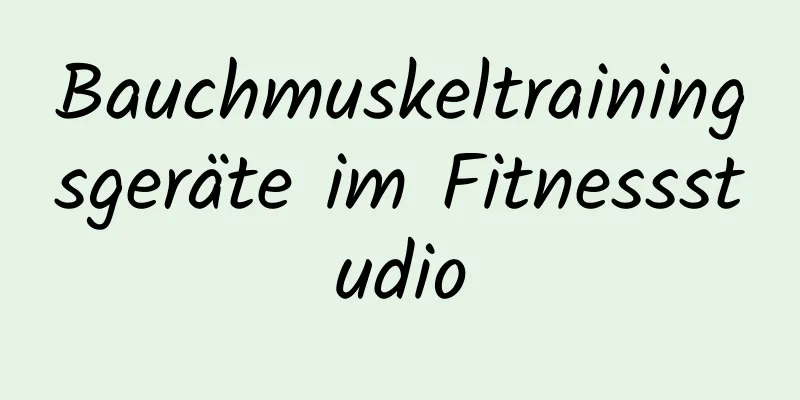 Bauchmuskeltrainingsgeräte im Fitnessstudio