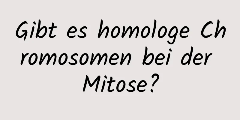 Gibt es homologe Chromosomen bei der Mitose?