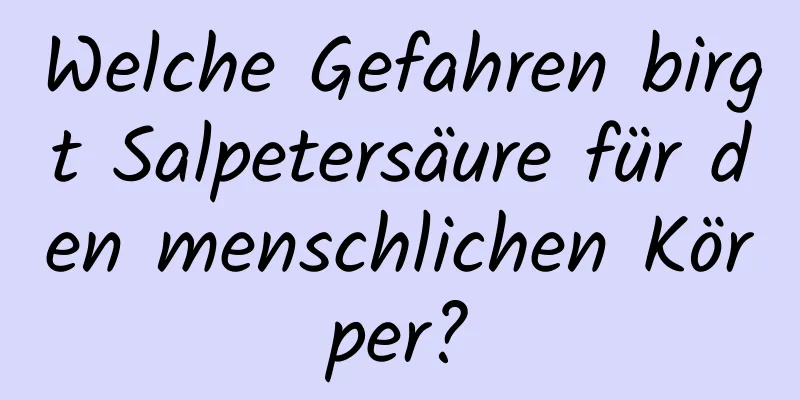 Welche Gefahren birgt Salpetersäure für den menschlichen Körper?