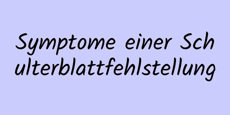Symptome einer Schulterblattfehlstellung