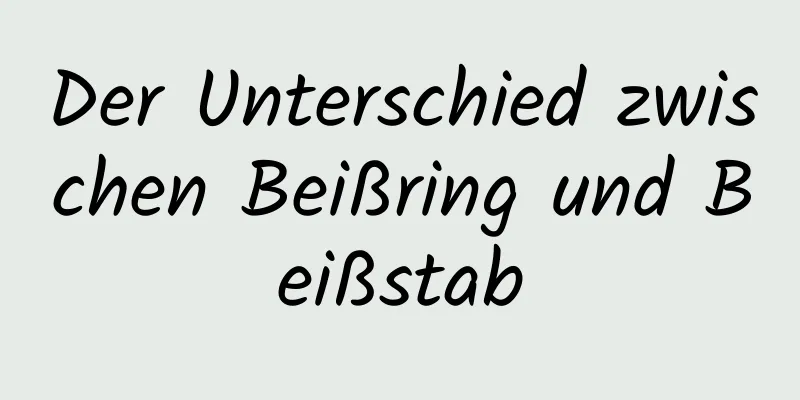 Der Unterschied zwischen Beißring und Beißstab