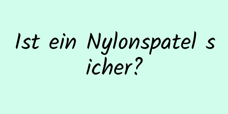 Ist ein Nylonspatel sicher?