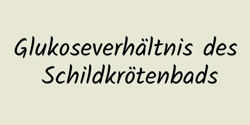 Glukoseverhältnis des Schildkrötenbads