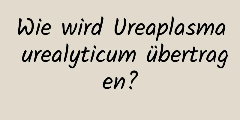 Wie wird Ureaplasma urealyticum übertragen?