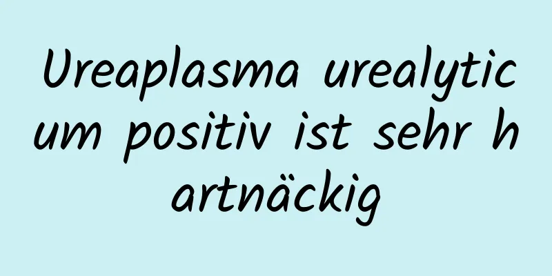Ureaplasma urealyticum positiv ist sehr hartnäckig