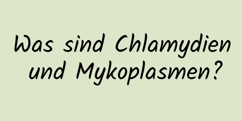 Was sind Chlamydien und Mykoplasmen?
