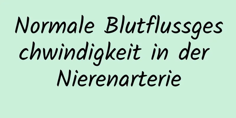 Normale Blutflussgeschwindigkeit in der Nierenarterie