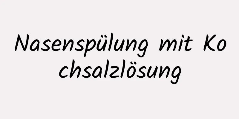 Nasenspülung mit Kochsalzlösung