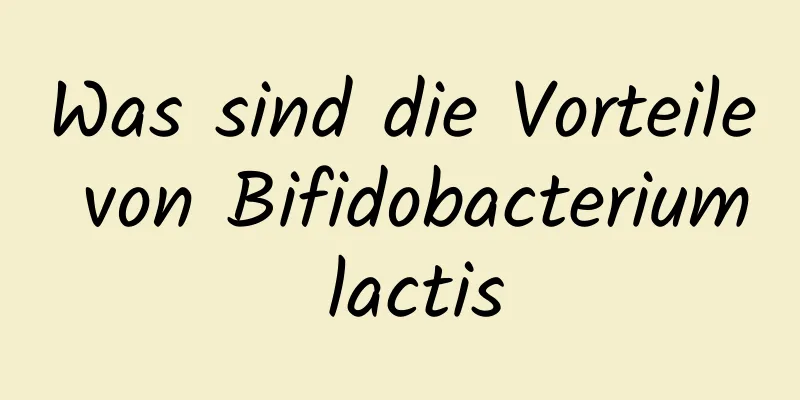 Was sind die Vorteile von Bifidobacterium lactis