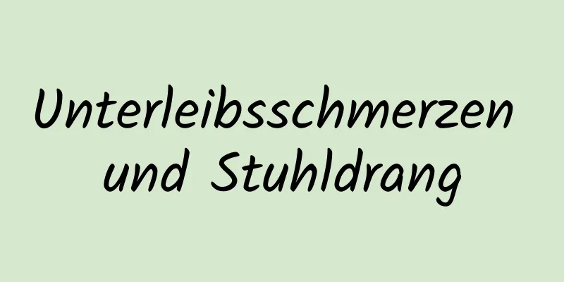 Unterleibsschmerzen und Stuhldrang