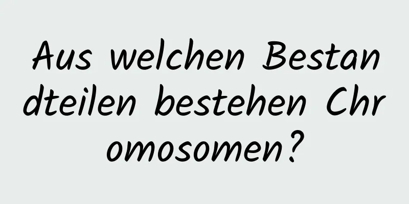 Aus welchen Bestandteilen bestehen Chromosomen?