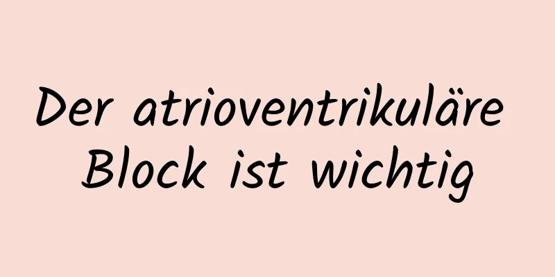Der atrioventrikuläre Block ist wichtig