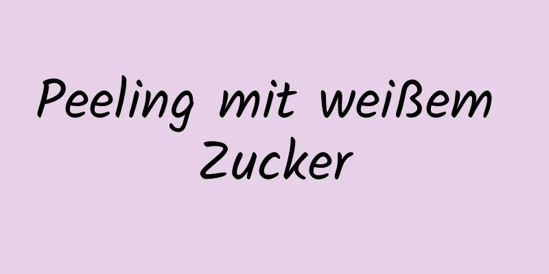 Peeling mit weißem Zucker