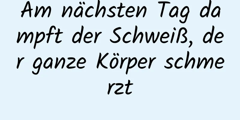 Am nächsten Tag dampft der Schweiß, der ganze Körper schmerzt