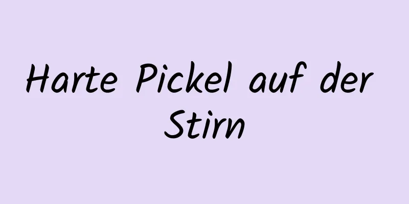 Harte Pickel auf der Stirn