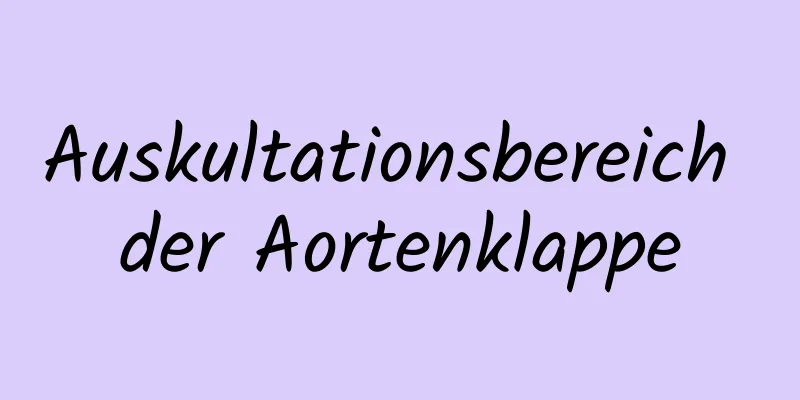 Auskultationsbereich der Aortenklappe