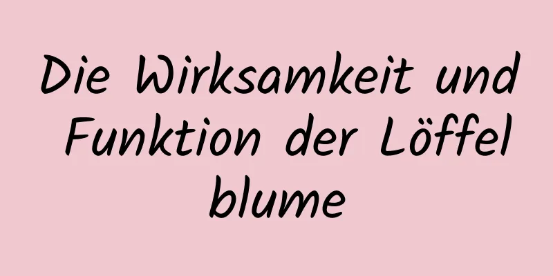Die Wirksamkeit und Funktion der Löffelblume