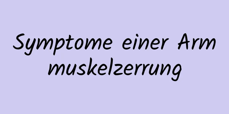 Symptome einer Armmuskelzerrung