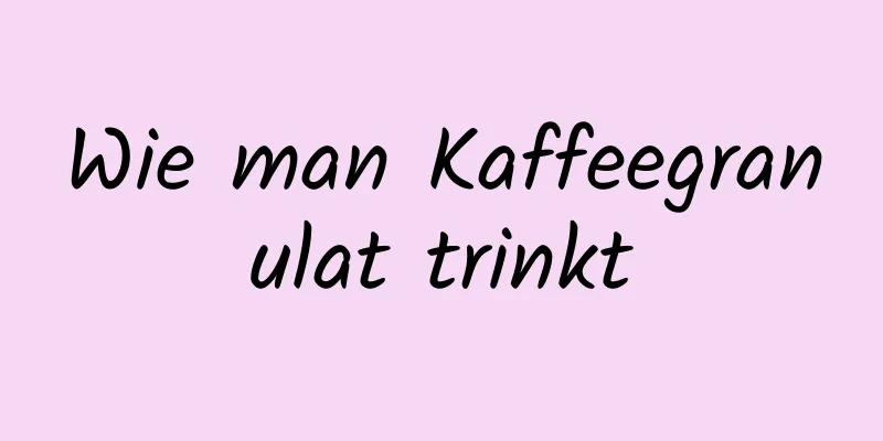 Wie man Kaffeegranulat trinkt