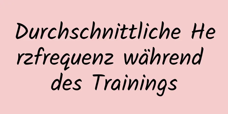 Durchschnittliche Herzfrequenz während des Trainings