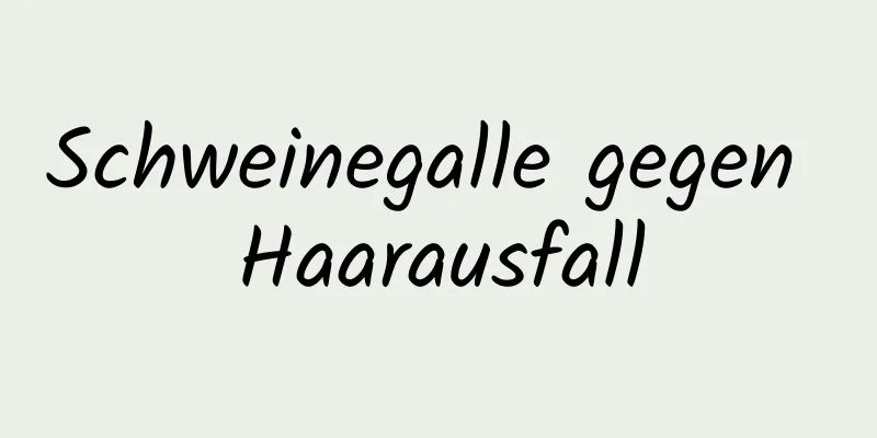 Schweinegalle gegen Haarausfall