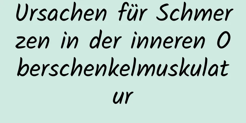 Ursachen für Schmerzen in der inneren Oberschenkelmuskulatur