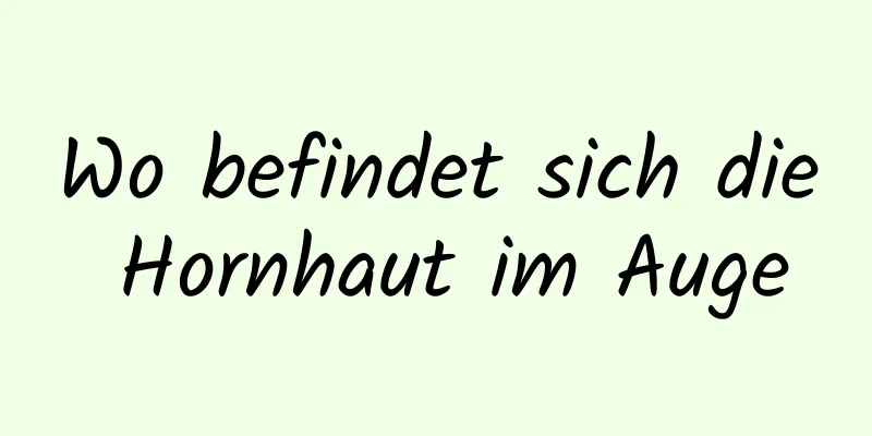 Wo befindet sich die Hornhaut im Auge